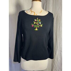 Onque Top Size PL Vintage 90's Coastal Grandmother Holiday Long Sleeve Shirt